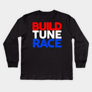 Build Tune Race Kids Long Sleeve T-Shirt